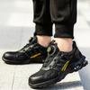 New Men's Rotary Buckle Safety Shoes Anti-Impact Anti-Piercing Lightweight Work Boots Fashion Sporty Design for Outdoor Pro