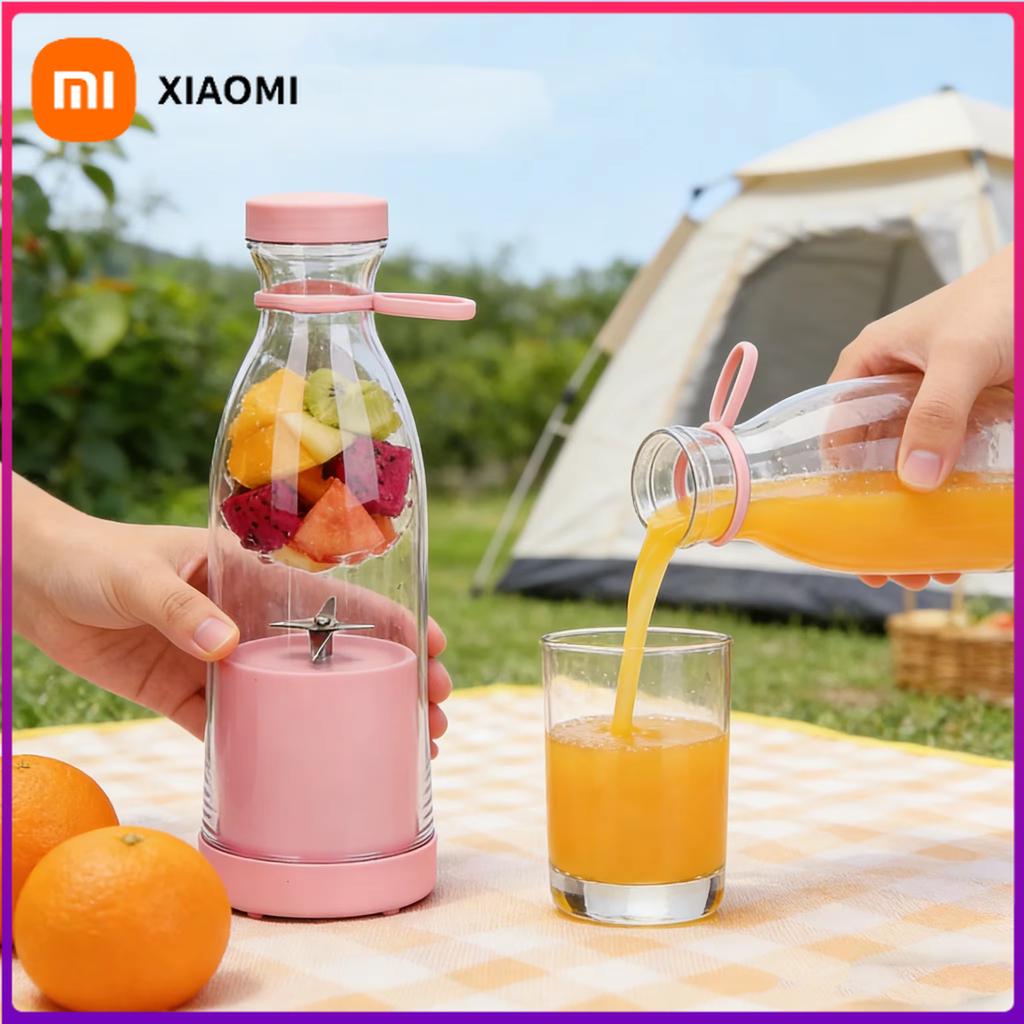 Xiaomi 420ml Electric Juicer Mini Wine Bottle Blender Fruit Mixers 6 Blades Charging Juicer Cup Small Household Portable Juicer Blender