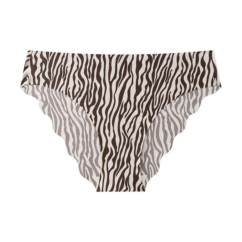 Sommer Mode Unterwäsche Sexy Leopardenmuster Nahtlos Eis Seide Sport Komfortabel Weich Hautfreundlich Nahtlos Damen Dreieck Höschen