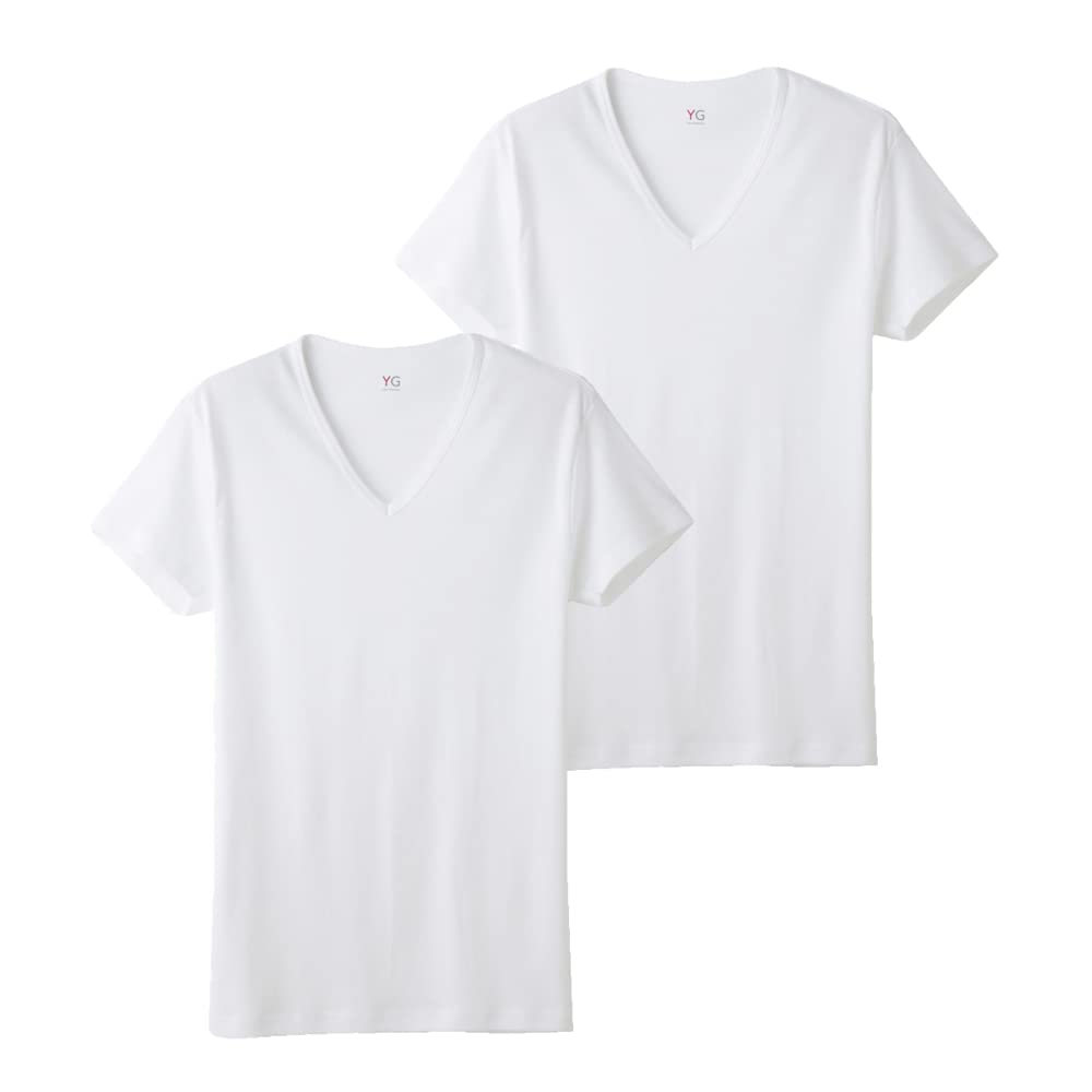 

Комплект нижнего белья Gunze из футболки с V-образным вырезом, YG, 100% хлопок, YV0015V, 2 шт., мужской, белый, белый