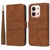 For Xiaomi Redmi 15C 4G (Global) (171mm)/Poco C85 4G (171mm) Case Wallet Skin-Touch Leather Imprinted Phone Cover with Wrist Strap