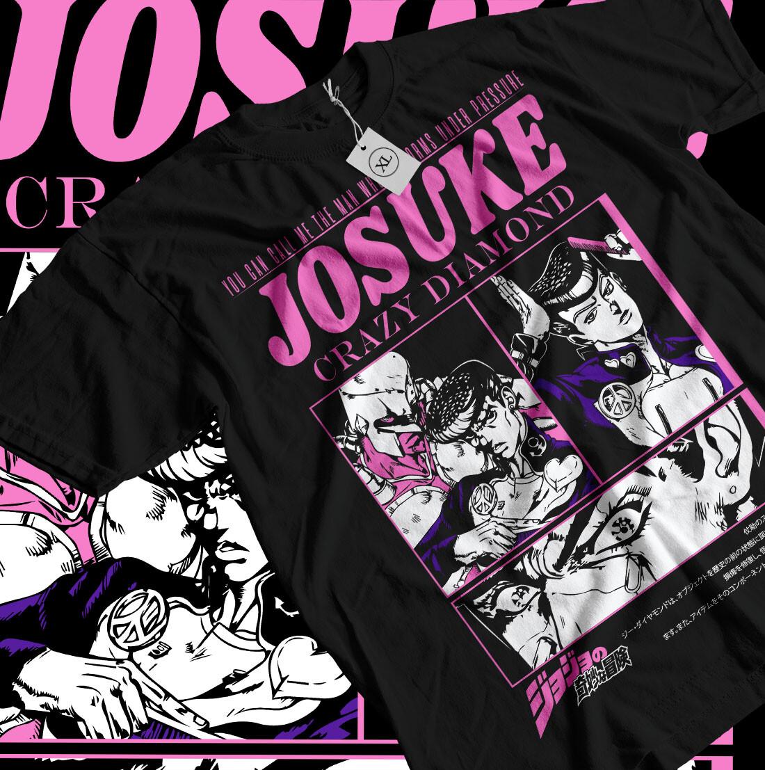 Josuke Kira T-shirt JoJo Bizarre Shirt Anime Kawaii Manga Graphic Tee All Size XXXL