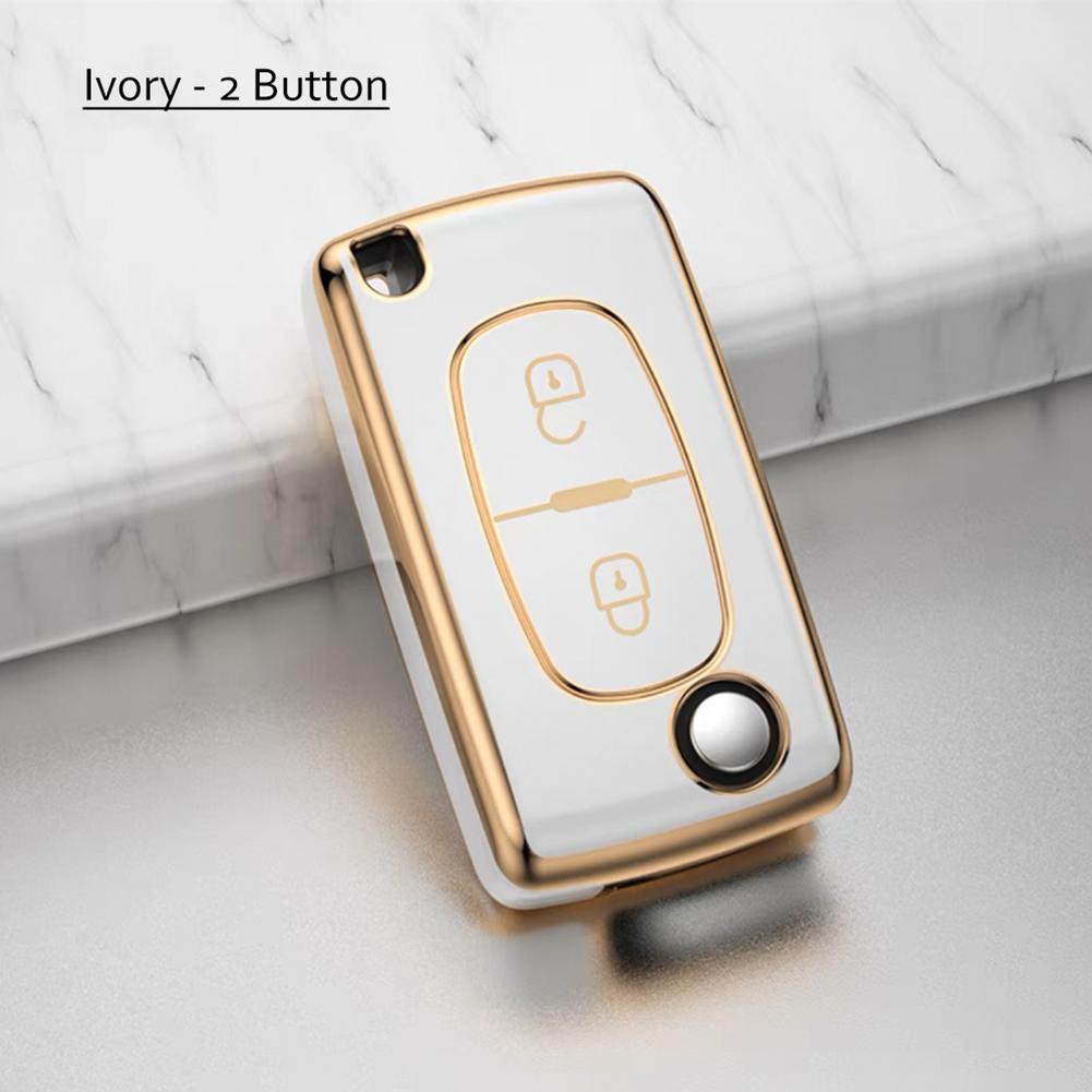 Placare TPU 2 3 butoane Carcasa pentru chei de la distanță pentru Peugeot 107 207 307 307S 308 407 607 pentru Citroen C2 C3 C4 C5 C6 C8