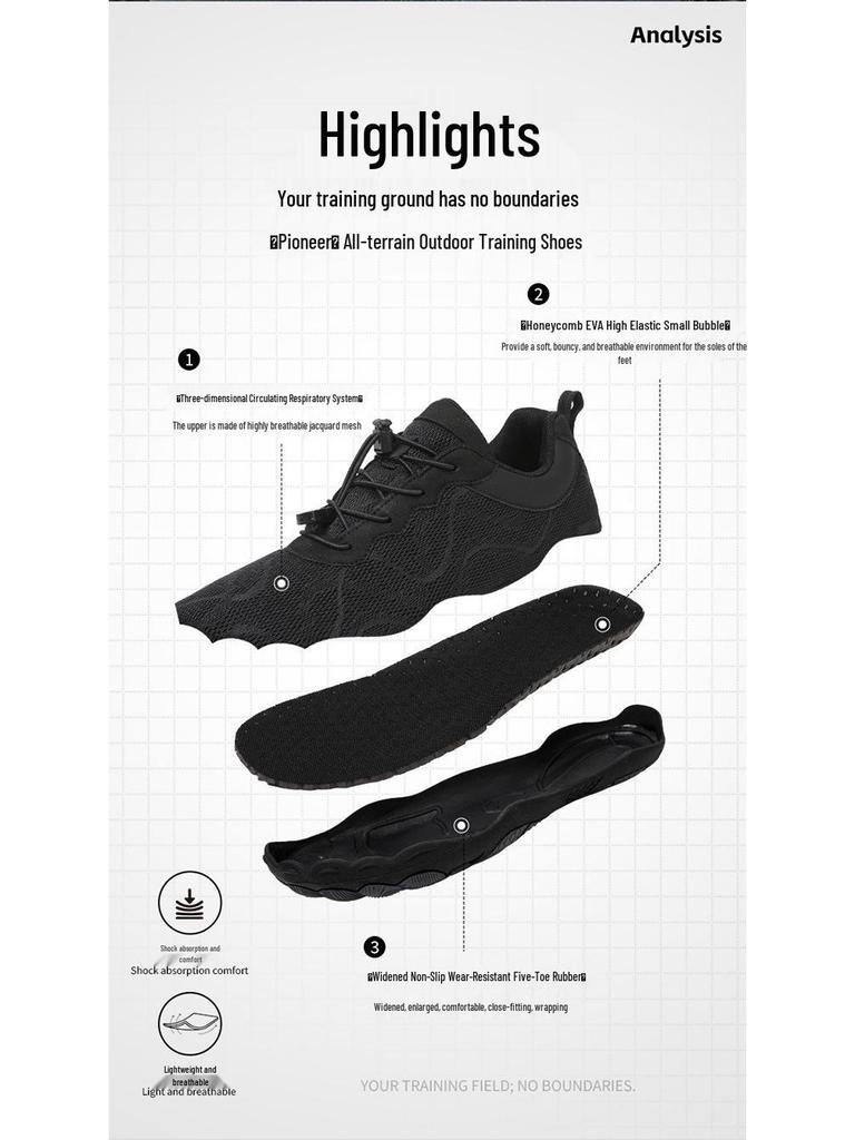 Breathable Wide Toe Barefoot Shoes: Non-slip, Lightweight, Outdoor Casual & Yoga Fitness Training