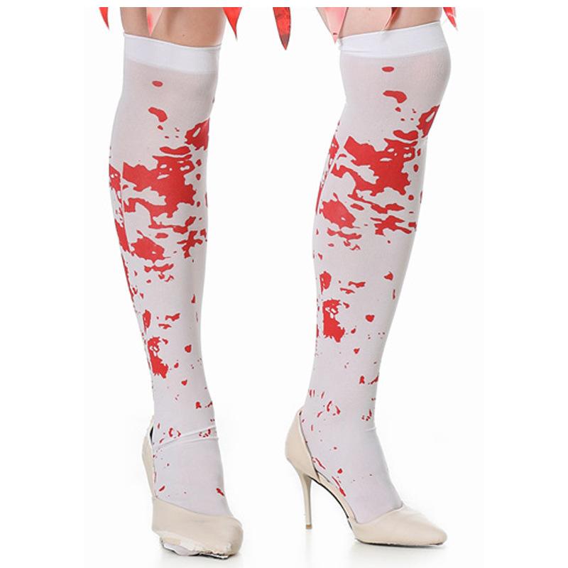 Cosplay Hot Sale Halloween Horror Nurse Play Costume Ghost Festival Party Bloodstained Socks Bloodstained Nurse Uniform