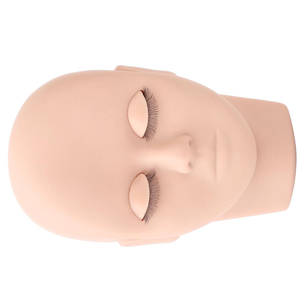 Eyelash Mannequin Head Double Laryer Eyelash Extension Removable Eyelids Makeup Practice Head