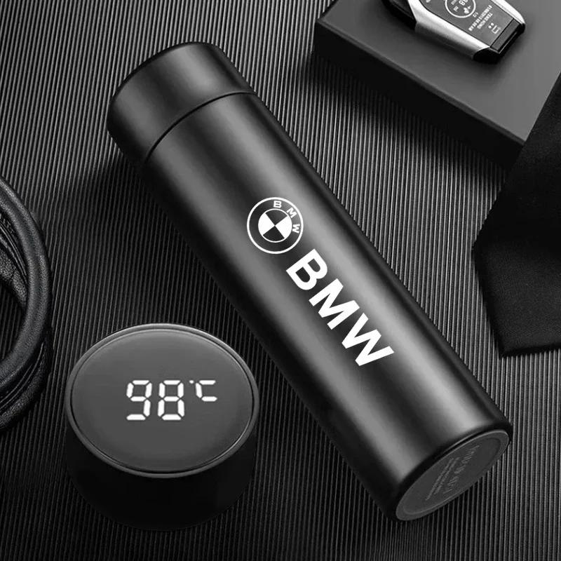 -500ml Portable Car Smart Thermos Bottle Temperature Display Cup For BMW M M3 M5 M6 X1 X2 X3 X5 X6 X7 F01 F20 F10 F40 G32 G30 G2