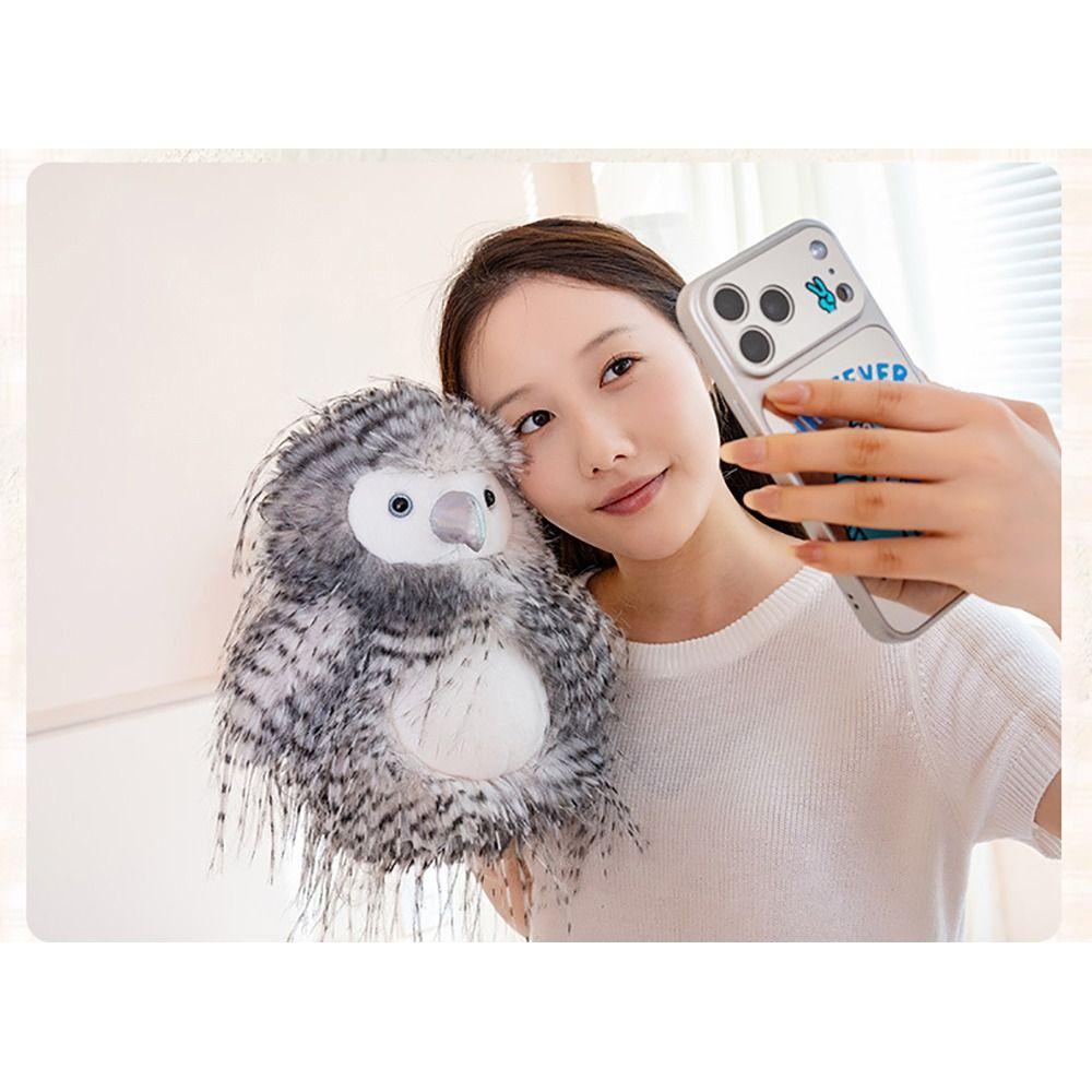 Soft Plush Owl Stuffed Doll Hairy Soft Owl Toy Cute Simulated Owl Plush Toy Desktop Ornament