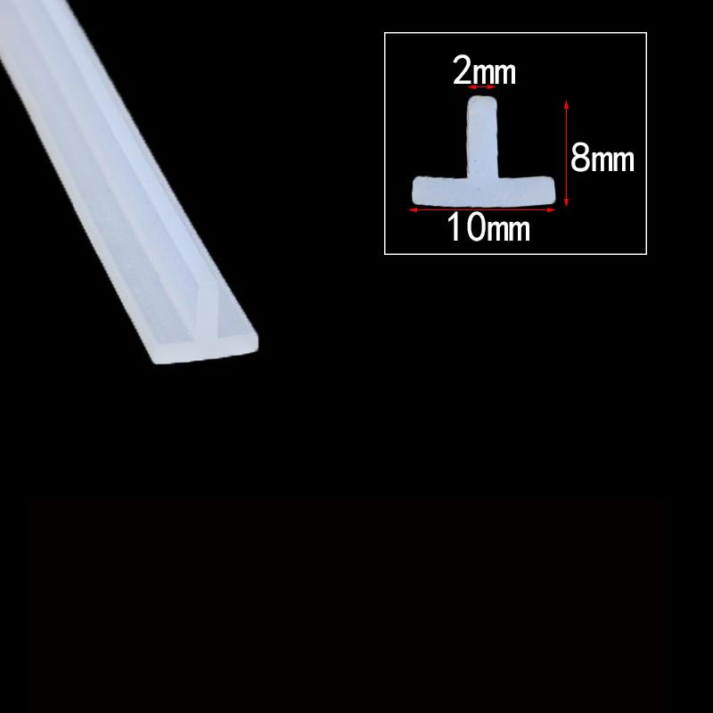 

T Shape Silicone Sealing Strip Rubber Weatherstrip T-type Ditch Cover Decorative Kitchen Slit Strip Waterproof Heat Resistant 1 Meter