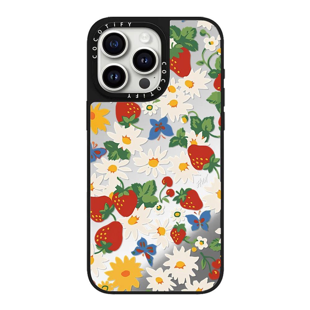 Plaid Flower for Apple 15pro Mobile Phone Case for IPhone14promax Protective Cover 13/16 Female 12 Trendy Brand