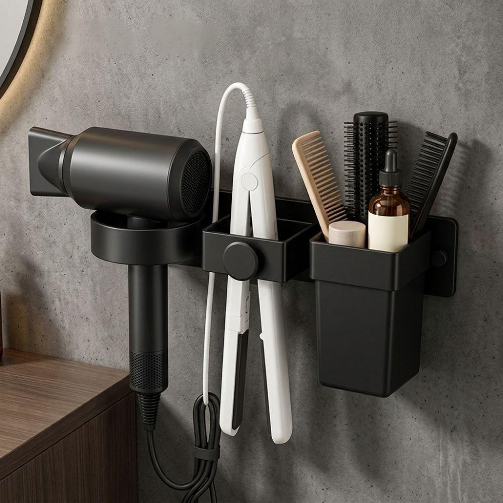 Detachable Cup Hair Straightener Holder Plastic Blow Dryer Wall Holder Shower