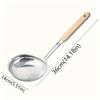 New Stainless Steel Colander with Wooden Handle Fine Mesh Skimmer Spoon for Cooking Food Prep Grease Filtering for Pasta Noodles