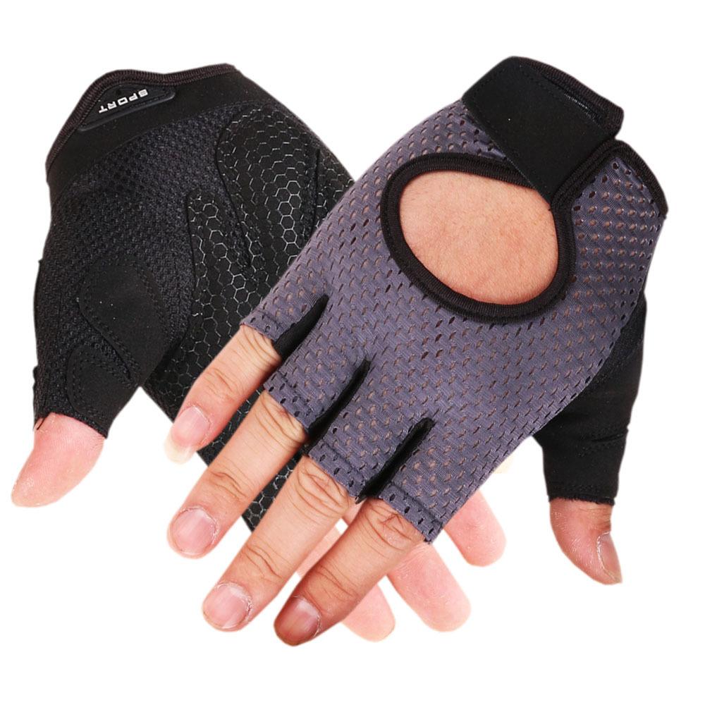 Spring and Summer Thin Breathable Yoga Non Slip Half Finger Gloves for Men and Women Equipment Fitness Exercise Sports Bicycle Gloves