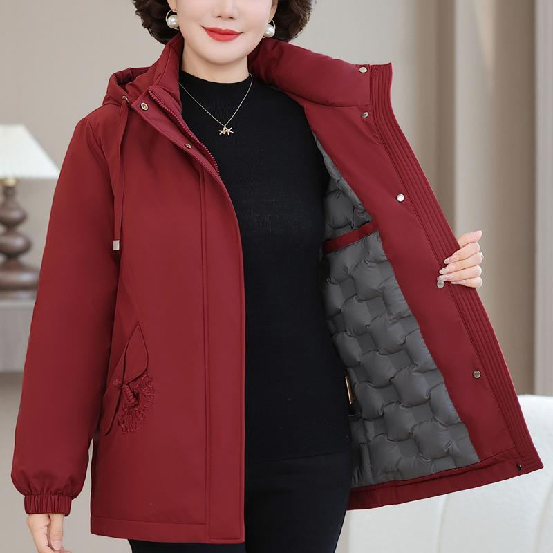 Plus Size XL-6XL Middle Age Women's Down Jackets Winter Parkas Elegant Loose Thick Warm Down Coats Woman Outerwears