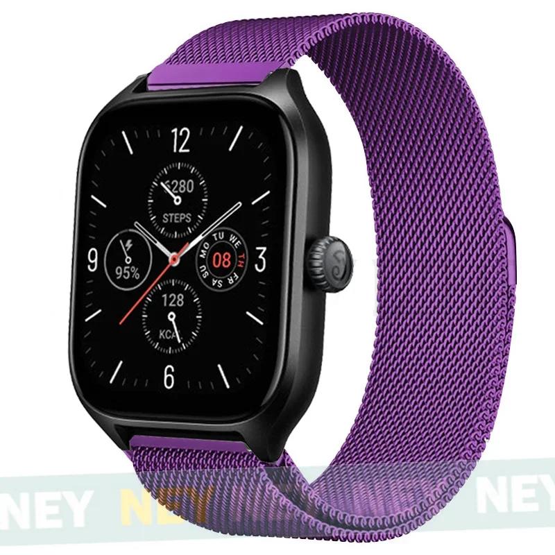 Milanese Loop For Amazfit GTS/GTR-4-3-2-2e-Mini-Pro/stratos 3 Metal Bracelet 20mm 22mm Watch Band for Amazfit bip-U-S-lite Strap