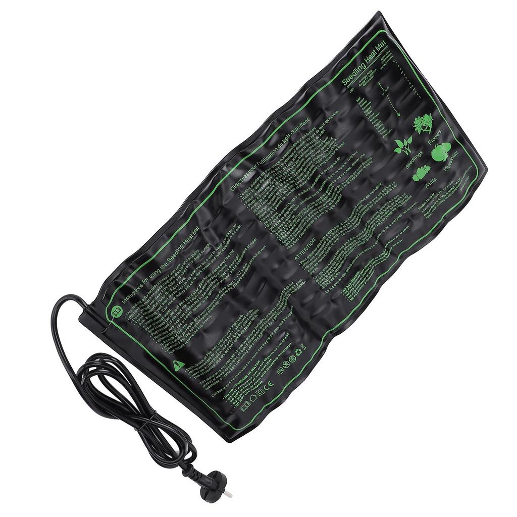 20x10in Seedling Heat Mat PU Water Proof Warm Hydroponic Plant Heating Pad Mat for Seed Germination