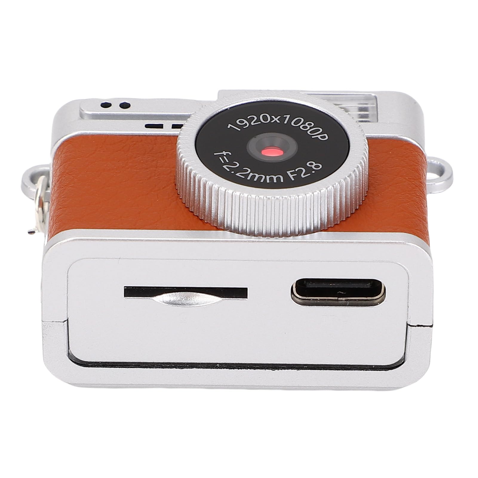 

Mini Digital Camera Keychain 1080p 20MP 0.96 Screen, USB Rechargeable Video Camcorder for Outdoor Adventures, LED Light, Type-C Sharing (Brown)