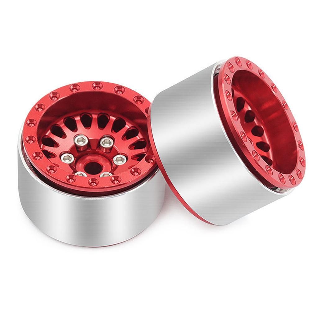 4pcs 1.0 Inch Beadlock Wheels for 1/18 Remote Control Crawlers SCX24 and TRX4M Remote Control Car Parts