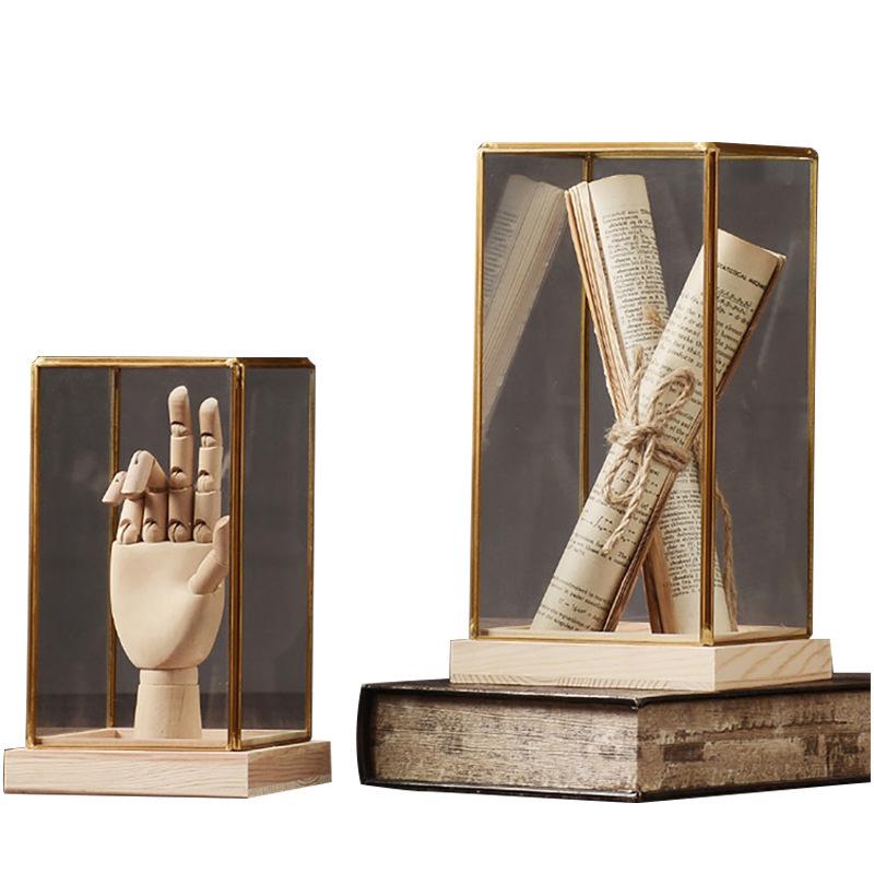 Ornamenti Creativi di Lusso Leggero Nordico con Copertura in Vetro Soggiorno Mobile TV Studio Vetrina per Vini Tavolo d'Ingresso Desktop Decorazioni Morbide per la Casa