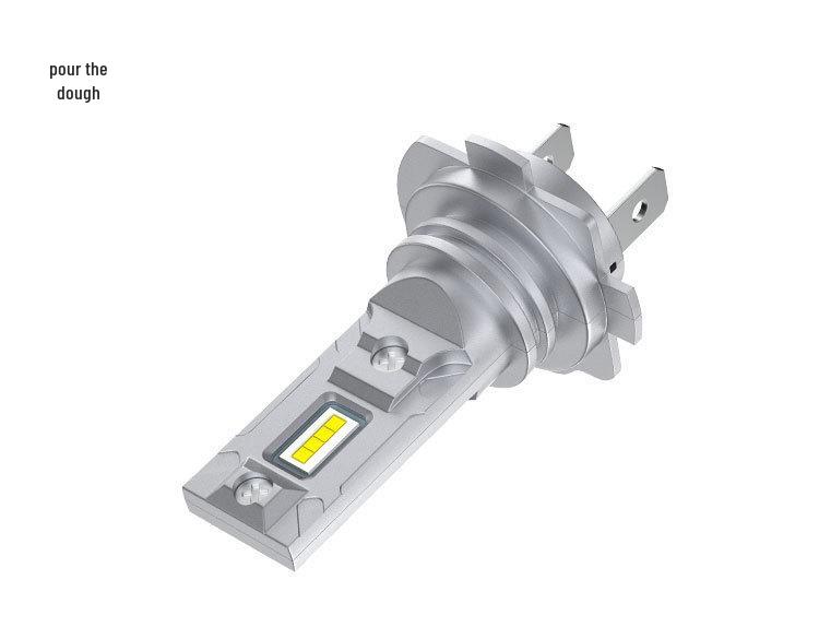 Plug-and-Play Mini LED H7 Car Headlight Bulb - High-Brightness Stepless Design