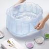 Foot bath tube between bath and shower
