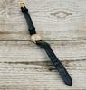 [USED] SEIKO Women's Analog Watch, Gold, Black Leather, Working Condition