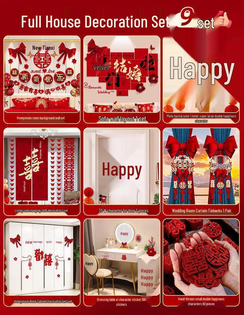 Komplett Bröllopsrumsinredningsset för Sovrum & Nytt Hus