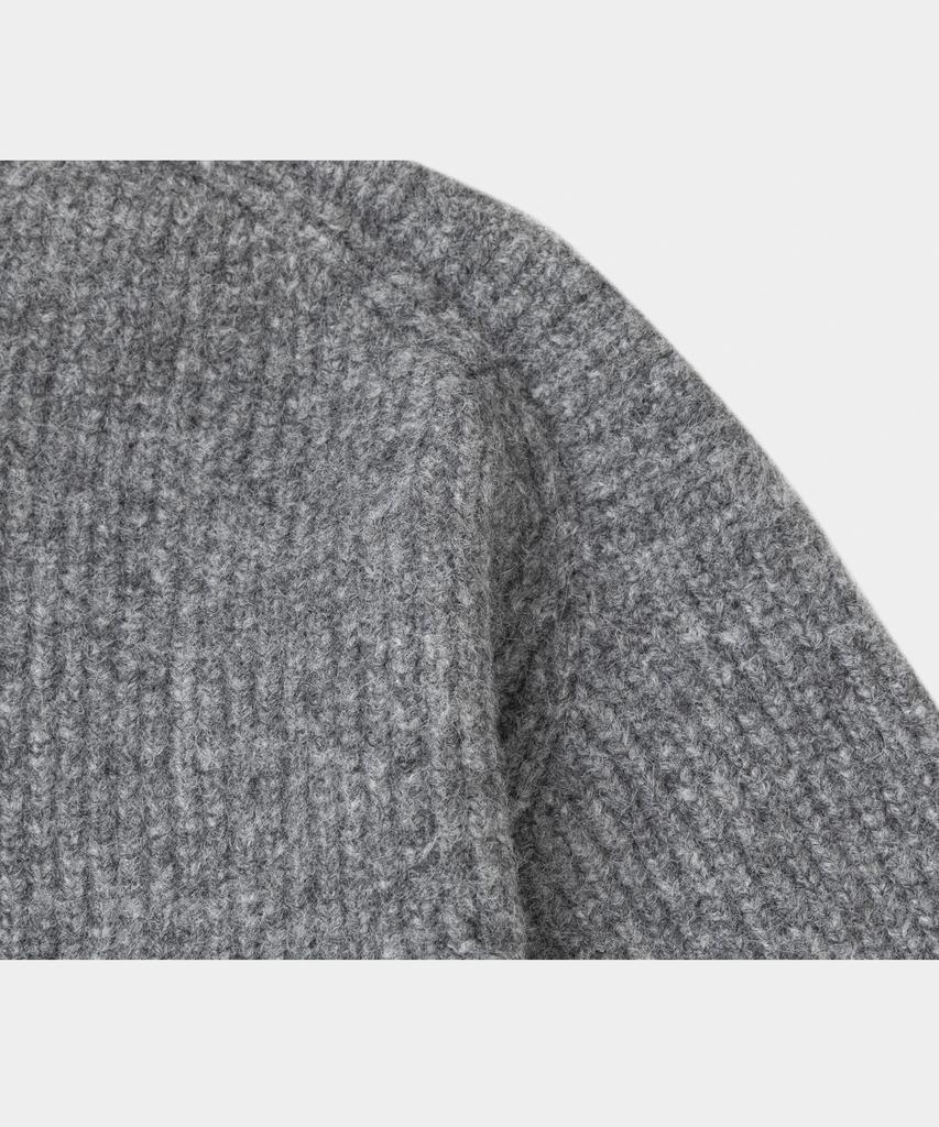 LETTERCOMO Heavy Rush Wool Round Knit Grey