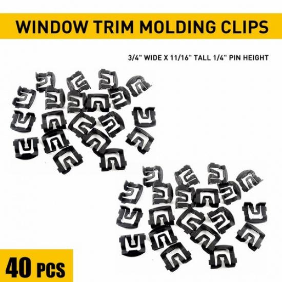 For Ford F100 F150 F250 F350 Windshield Trim Molding Clips- 40 clips