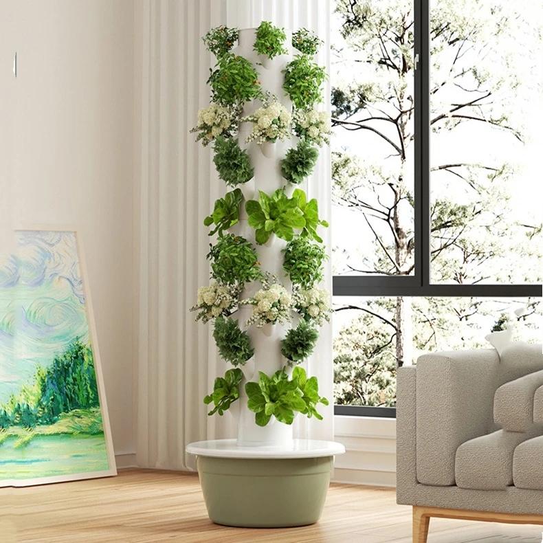 Hydroponics Multilayer Flowerpot Home Intelligence Vegetable Flower Planting Soilless Culture Pipe White Plastic Flowerpot