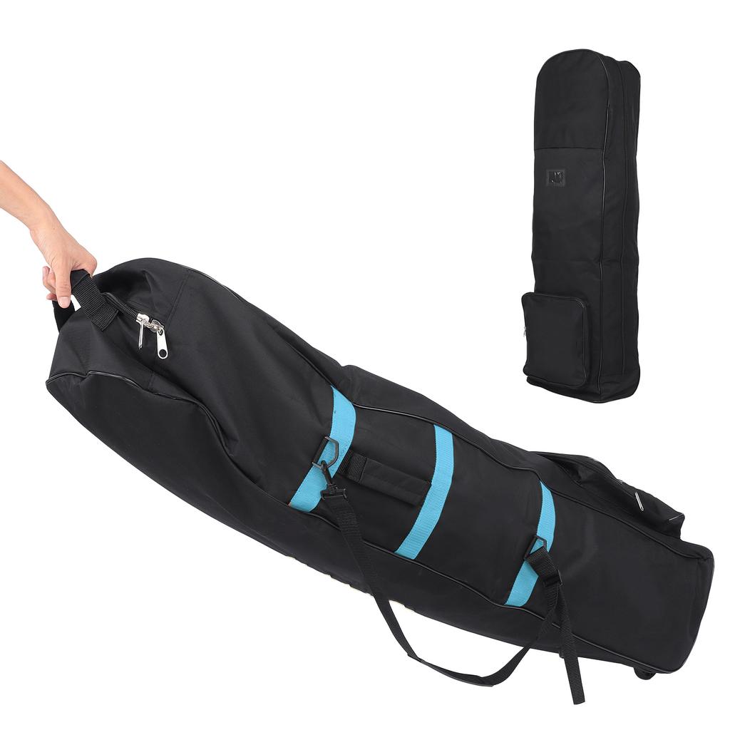Golf Travel Bag with Wheels Foldable 600D Oxford Golf Aviation Bag Club Case Storage PouchBlue