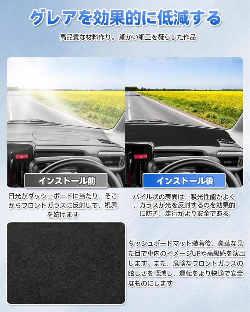 LXYZYN Dashboard Mat Compatible with Suzuki New Spacia Custom Dashboard MK94S November Custom Sun Clear Visibility Custom Dashboard Protective Mat