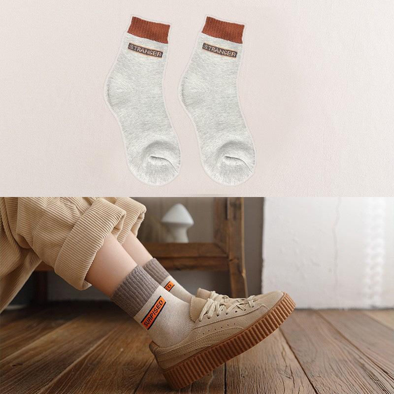 Socks Kawai Bear Women Autumn Winter Thickened Warm Loop Japanese Women's Floor Mid-tube Cotton Causal Sock Lovely Girls Style