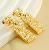 Stainless Steel Wrinkle Vintage Buckle Earrings For Women Exaggerated Earrings Jewelry Wholasale