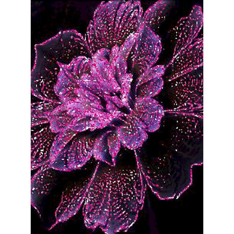 5D kulatá diamantová malba Diamantové květiny ve váze Nástěnná mozaika domácí dekorace 40X50CM