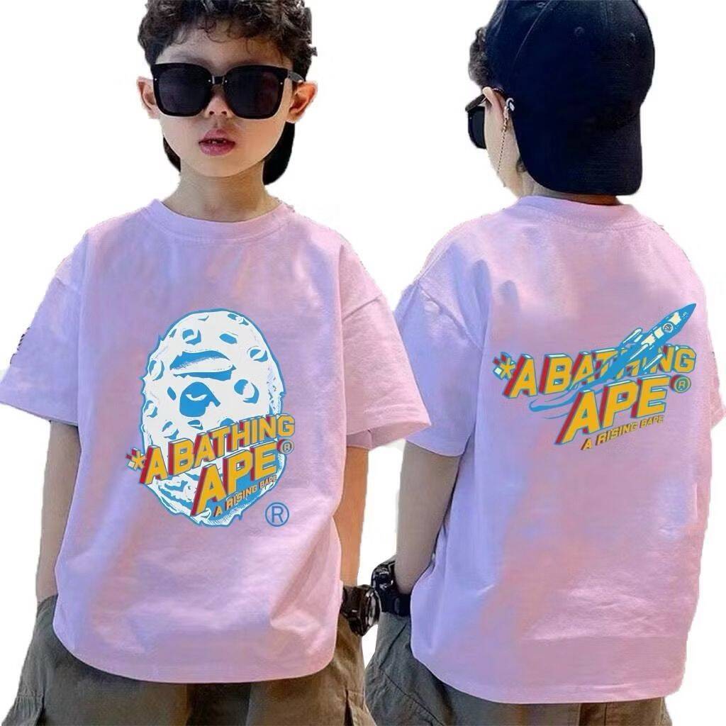 

NELY модна тенденція Bape дитяча футболка хлопчики Baju Perempuan Murah сорочка унісекс топ з коротким рукавом 140