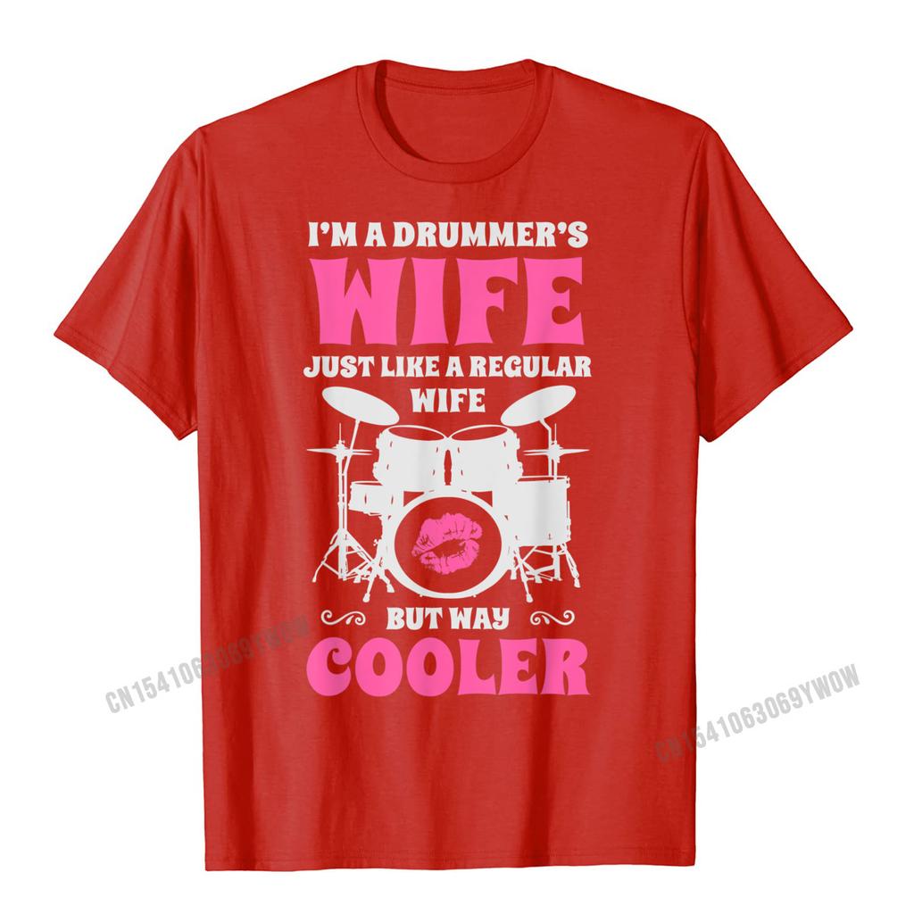 Im A Drummers Wife Legrační ženy Bubeník Drumset Drumset Tričko Unisex Pohodlné Unisex tričko Grafika Bavlněné topy a trička Cool