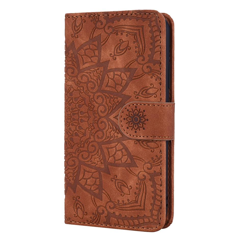 

Flip Case For Samsung Galaxy A13 A21S A22 A32 A42 A52 A72 A52S S20 S21 FE S22 Plus Ultra 5G 4G Wallet Card Holder Cover D11G For S22 Ultra коричневий