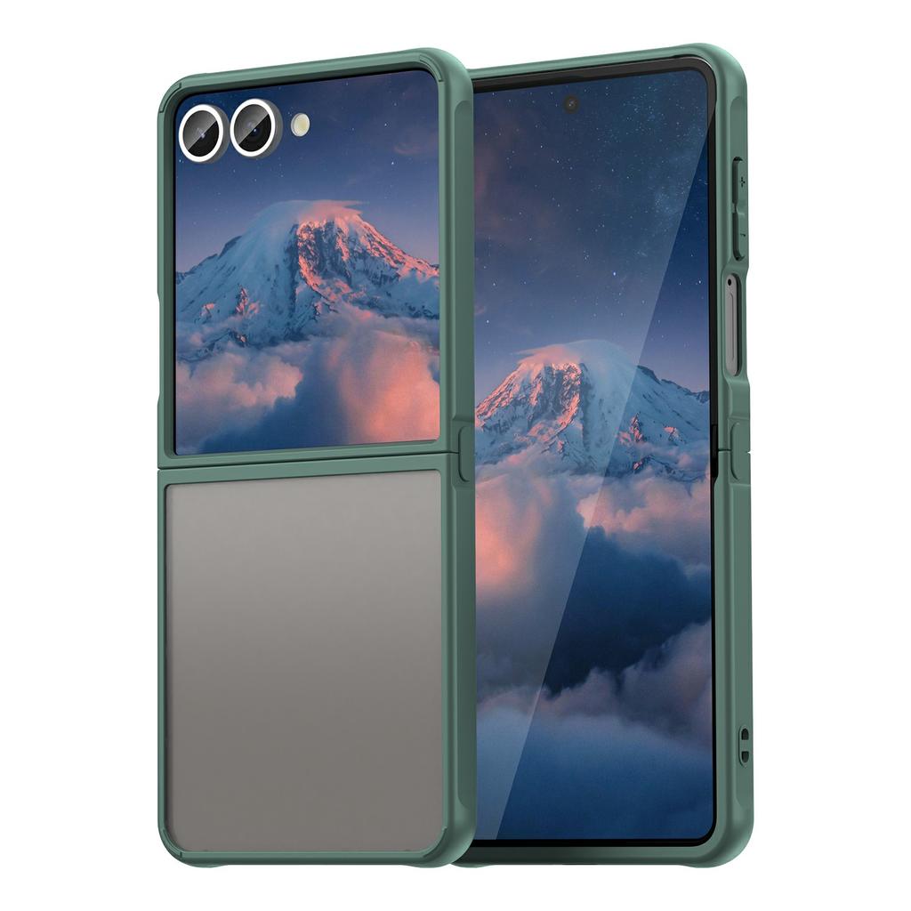 For Samsung Galaxy Z Flip7 5G Case Drop Proof Airbags Frosted Translucent PC+TPU Phone Back Cover