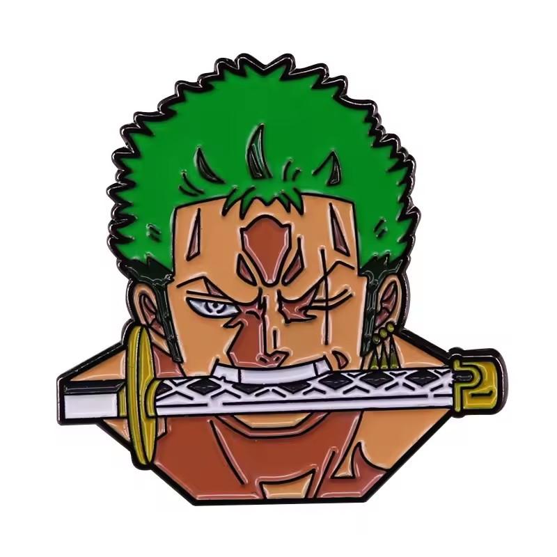 Creativity Anime One Piece Enamel Pins Monkey D Luffy Badges Men Women's Brooches Cool Briefcase Badges Decorate Gifts