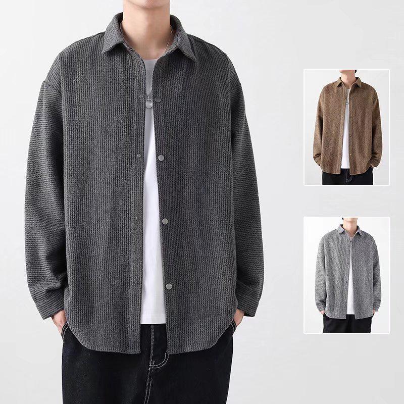 Men's Warm Loose Jacket - Spring and Autumn Collection: Casual, Comfortable Outerwear