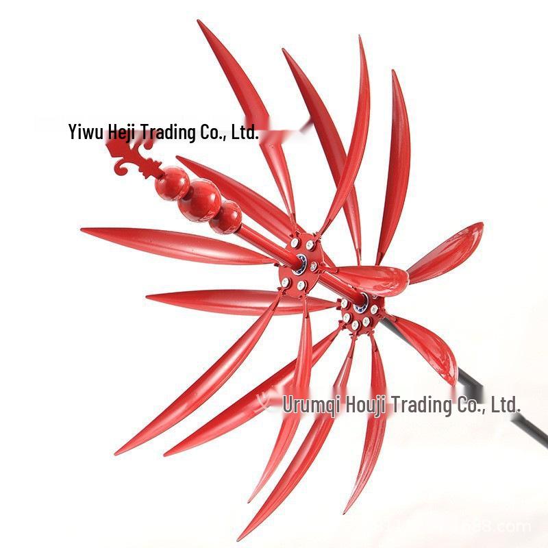 Metal Iron Art Outdoor Rotating Gyro Windmill Spinner