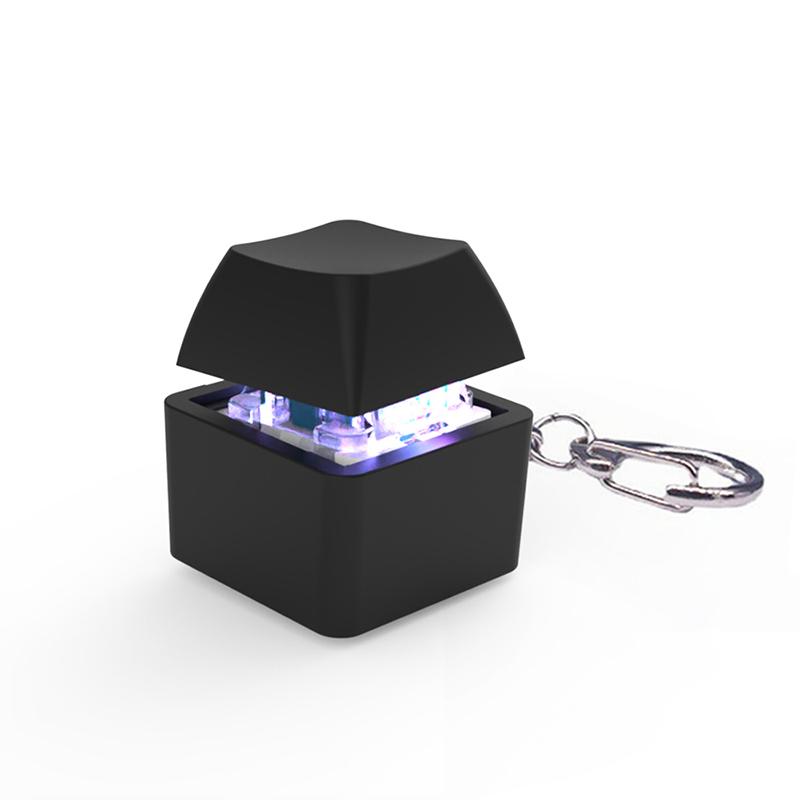 Mechanical Switch Keychain With Led Light Keyboard Key Chain Fidget Toy Keycap Stress Relief Novelty Toys Fidget Button Keyring