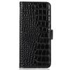 For Xiaomi Poco X7 Pro 5G Case Wallet Crocodile Texture Genuine Cow Leather Phone Cover