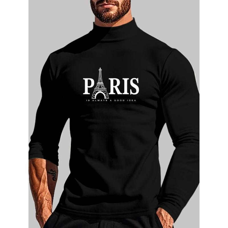 

Long Sleeve T-Shirt, Soft Cotton, Solid Color, Slim Fit XXL чорний