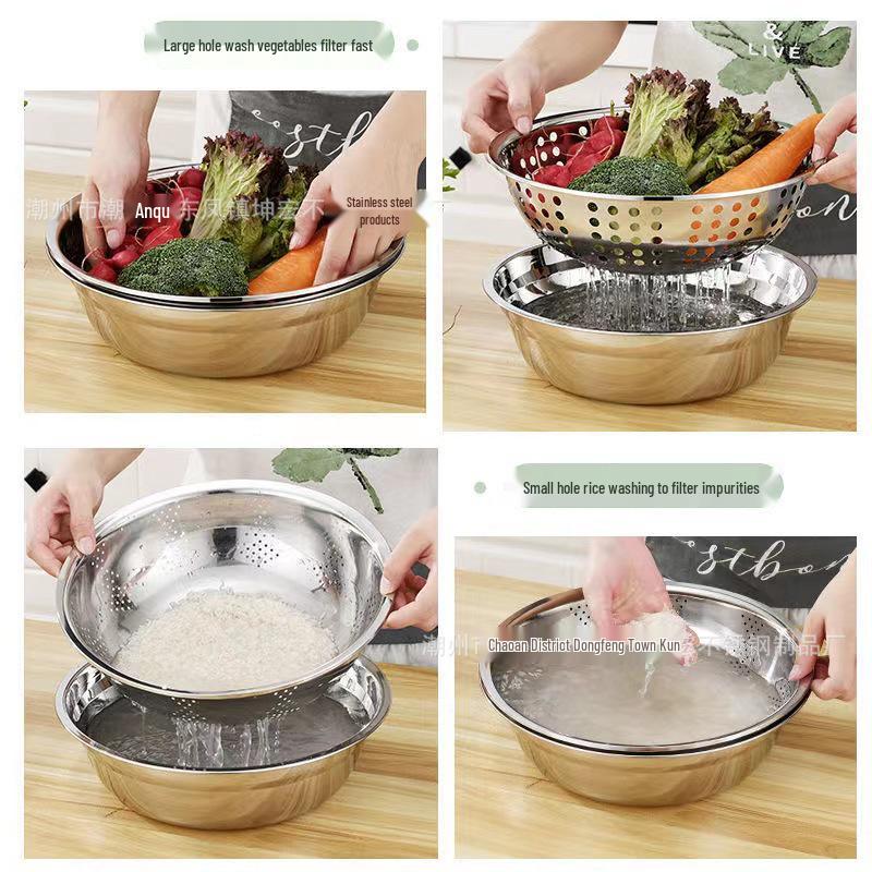 Stainless Steel Multi-Purpose Draining and Washing Basin
