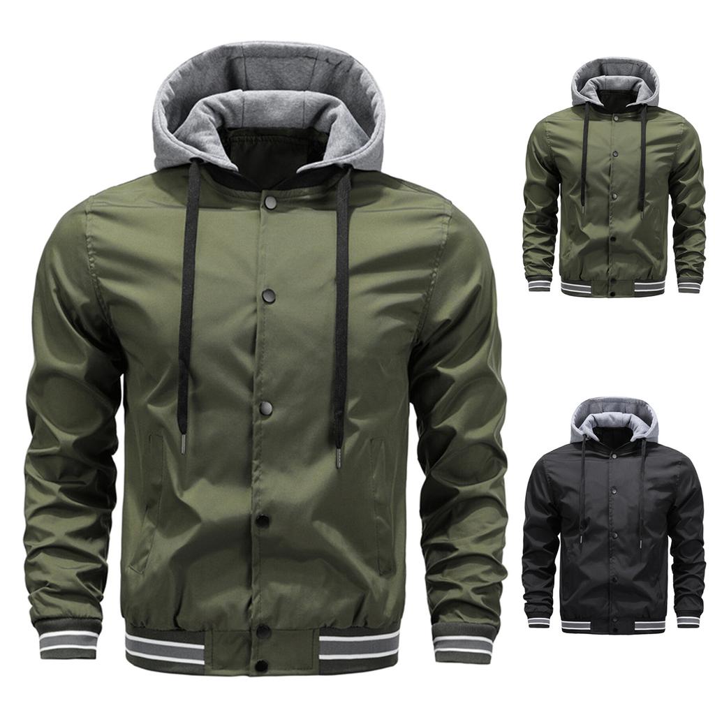 Men'S Sweater Coat Mens Autumn And Winter Fashion Casual Solid Hooded Zipper Warm Cardigan Thick Coat