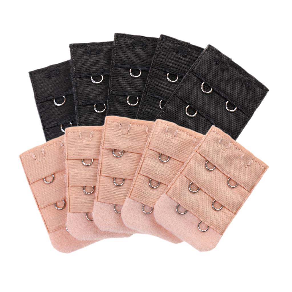 10 Pieces Bra Extender Women Extension Back Strap Clips Nylon Soft