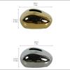 Electroplated Gold Ceramic Tissue Box Oval Home Napkin Container Living Room Dining Table Drawer Paper Box Home Decoration Gift