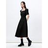 Women's French Square Neck A-Line Midi Dress